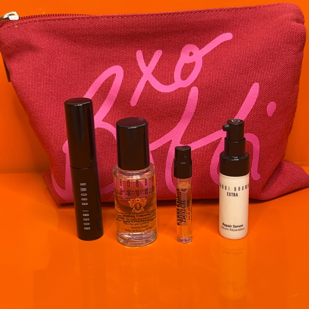 Bobbi Brown Beauty Essentials with Vibrant Red Pouch